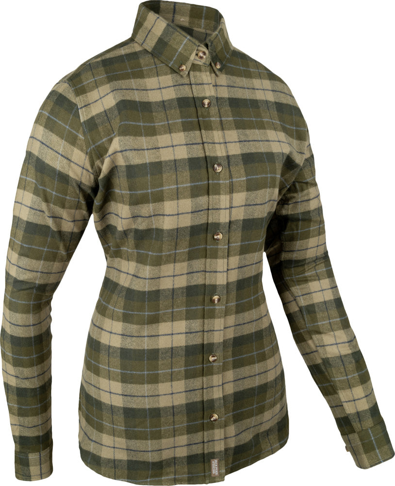 Jack Pyke Ladies Bleasdale Heavy Flannel Shirt - Green Check