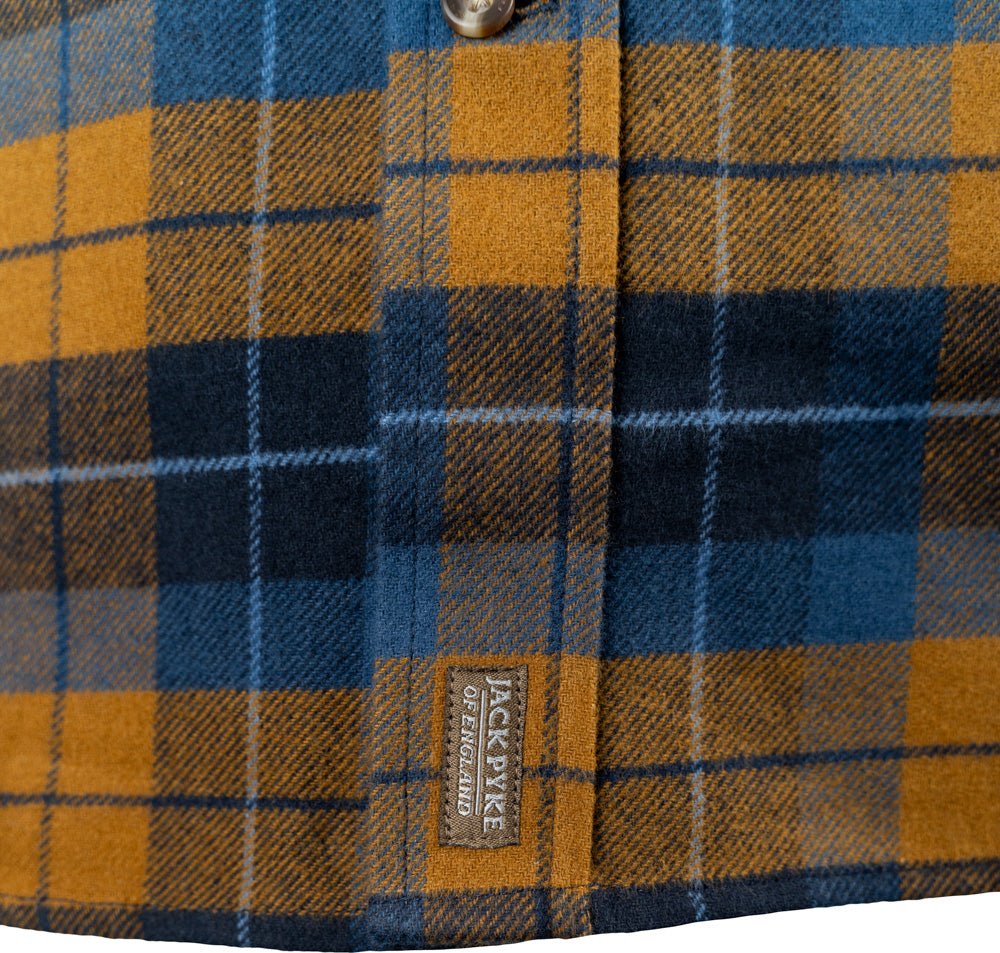 Jack Pyke Ladies Bleasdale Heavy Flannel Shirt - Navy Russet Check