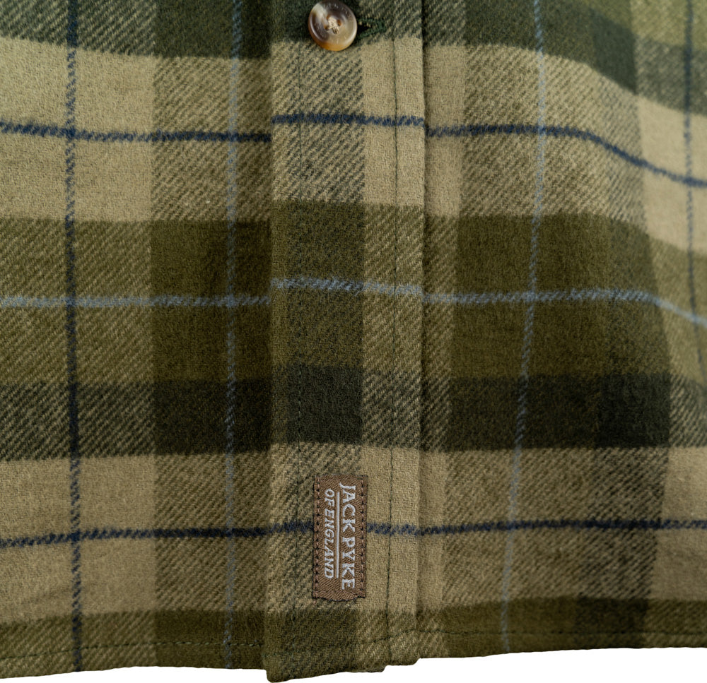 Jack Pyke Bleasdale Heavy Flannel Shirt - Green Check
