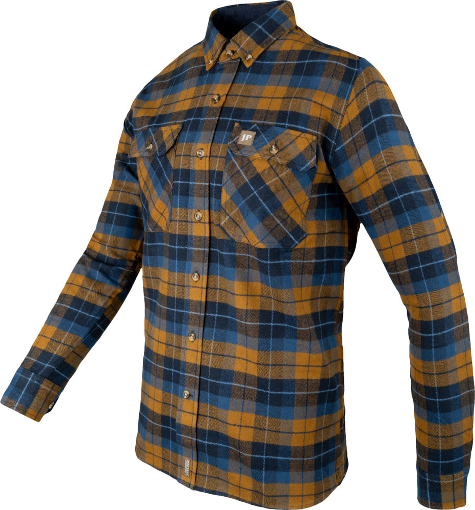 Jack Pyke Bleasdale Heavy Flannel Shirt - Navy Russet Check