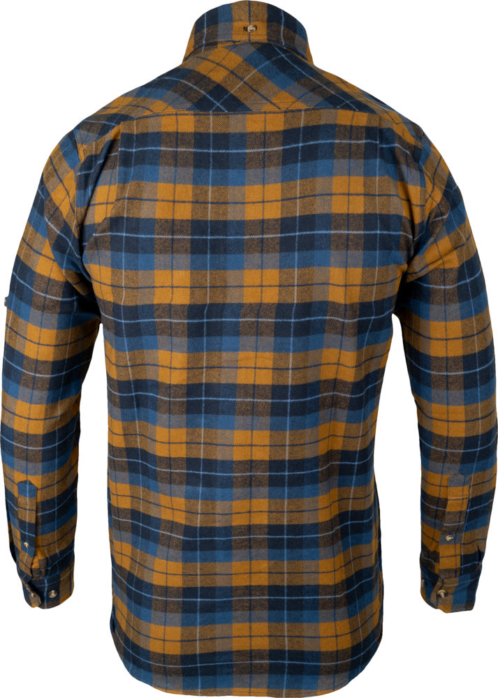 Jack Pyke Bleasdale Heavy Flannel Shirt - Navy Russet Check