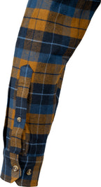Jack Pyke Bleasdale Heavy Flannel Shirt - Navy Russet Check