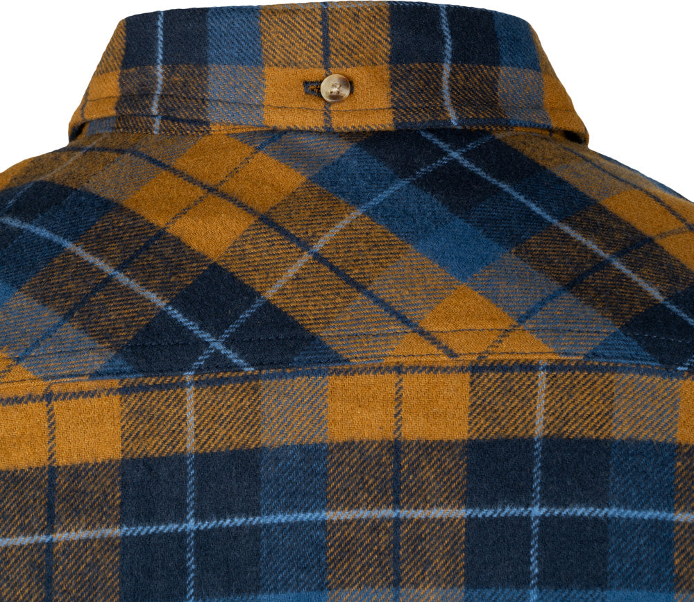 Jack Pyke Bleasdale Heavy Flannel Shirt - Navy Russet Check
