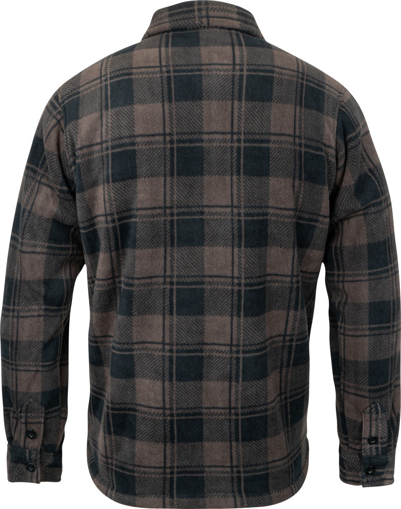Jack Pyke Tundra Shirt rear view showing overshirt cut and full-length zip detail