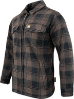 Jack Pyke Tundra Shirt left side view showing check pattern and fitted overshirt silhouette