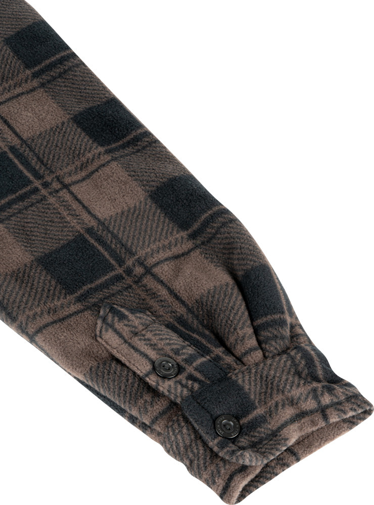 Sleeve and button cuff detail on Jack Pyke Tundra Shirt for adjustable fit and wind protection