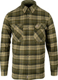 Jack Pyke mens Bleasdale heavy flannel shirt in green check - button-down collar, two chest pockets and button-adjustable cuffs, country shirt sizes S–3XL
