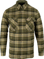 Jack Pyke mens Bleasdale heavy flannel shirt in green check - button-down collar, two chest pockets and button-adjustable cuffs, country shirt sizes S–3XL