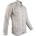 Jack Pyke mens countryman shirt in brown check with embroidered Kirkbourne Spaniels logo on breast pocket - classic country shirt sizes S to 2XL