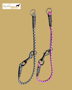 Kirkbourne Spaniels KB Control Collar - 6mm PPM braided rope in 40+ colourways, quick release clip, welded stainless steel O-rings. Personalised working dog control collar handmade to order in Yorkshire.