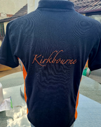 Kirkbourne Spaniels polo shirt with embroidered logo on front and back - gundog club clothing for training, shoots and game fairs