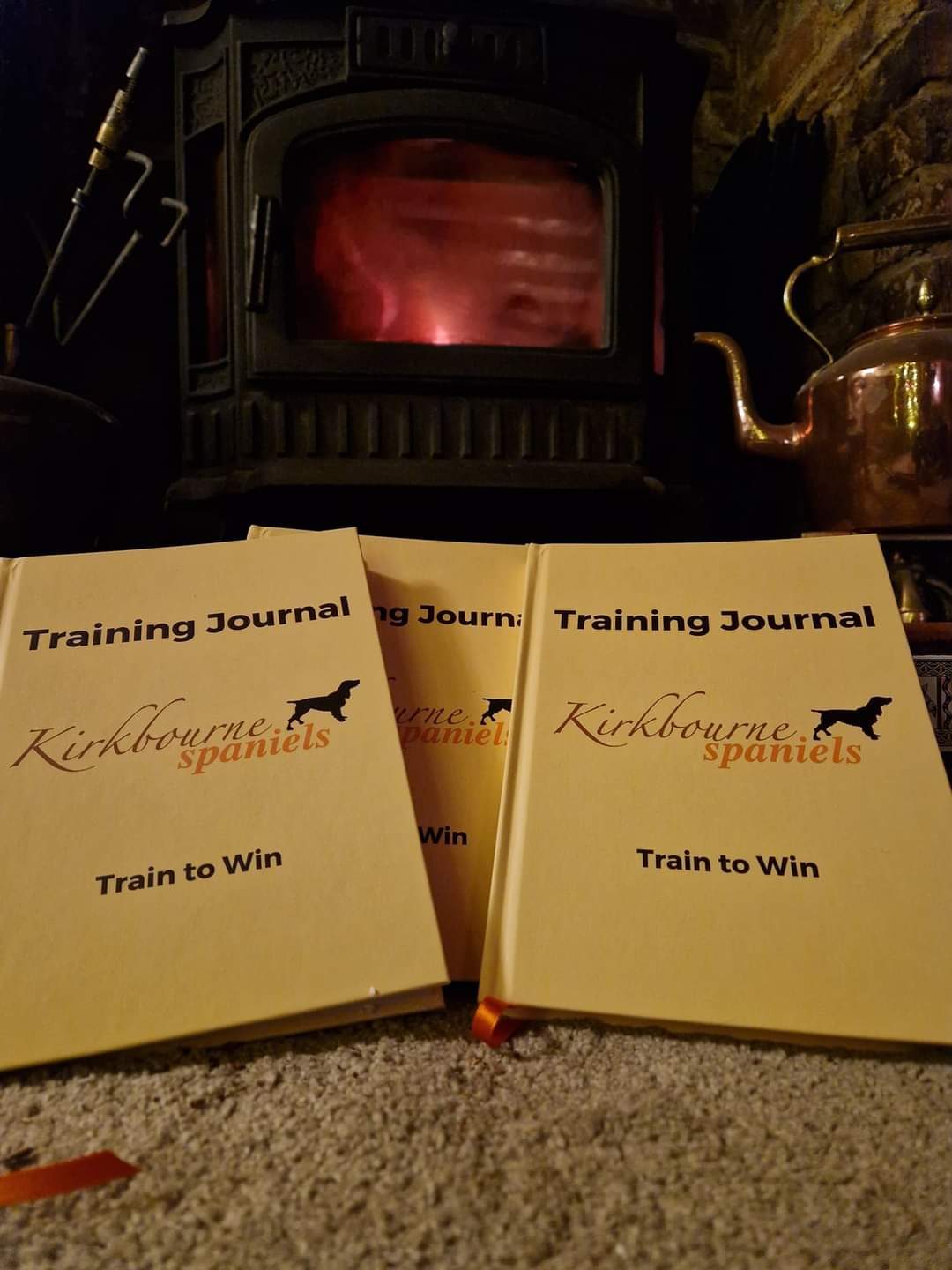 Kirkbourne Spaniels training journal - soft cover spined notebook for recording gundog training sessions, progress and achievements

