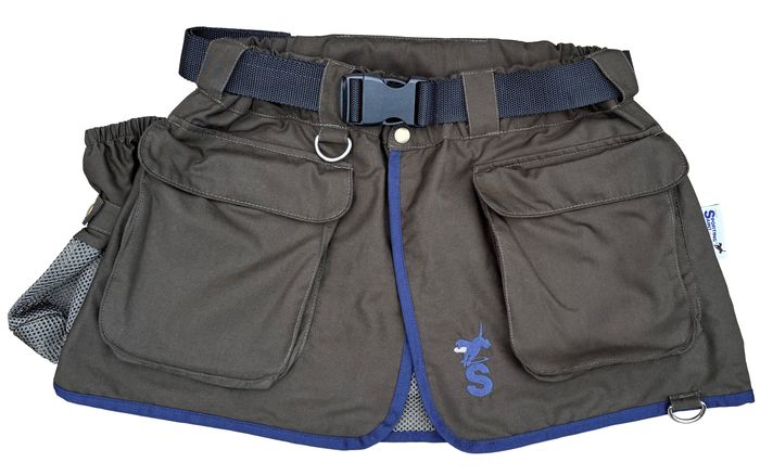 Sporting Saint Winslow Training Belt in olive/canvas - lightweight gundog training belt with magnetic pockets, D-rings and poacher's pocket