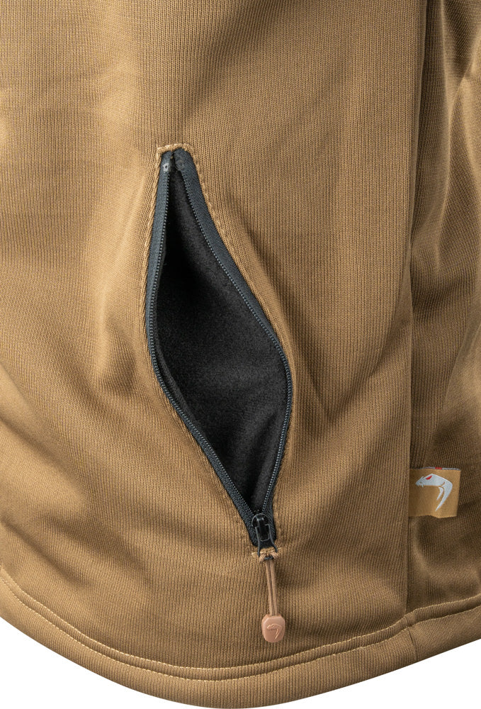 Zipped lower side pocket detail on Viper Gen 2 Special Ops Fleece Jacket, secure storage for fieldwork