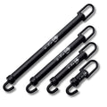 AK-9 Vent Locks in all four sizes - 2in, 5in, 8in and 12in - laid side by side on white background