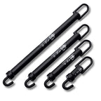 AK-9 Vent Locks in all four sizes - 2in, 5in, 8in and 12in - laid side by side on white background