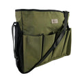 Dog and Field Maxxi Dummy Bag side view - durable canvas 50cm x 35cm gundog training dummy bag with adjustable shoulder strap and shoulder pad holding up to 20 1lb dummies for training sessions and field work