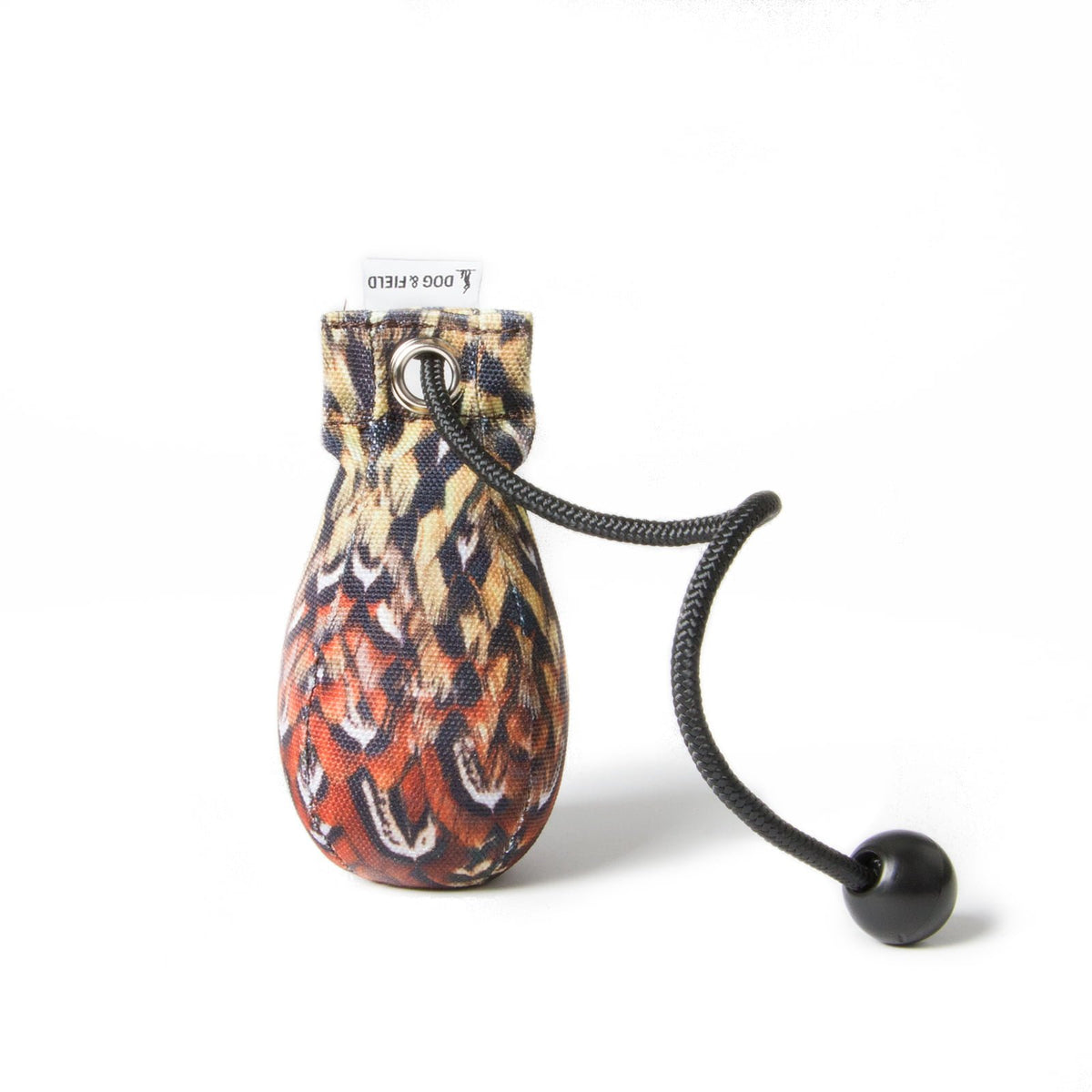 Dog & Field Original Clone cock pheasant dummy ball standing - HD photographic cock pheasant feather print canvas ball for gundog marking and retrieve training
