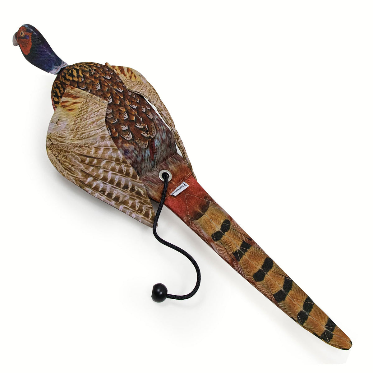 Dog & Field Original Clone cock pheasant dead bird dummy back view - ultra-HD 3D feather print with realistic head wings and tail for gundog pick up carry and delivery training