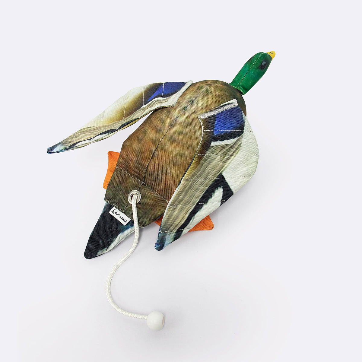 Dog & Field Original Clone mallard dead bird dummy side view - lifelike full body duck dummy with scent retaining real-feel material and realistic head wings and feet for shooting day retrieve training
