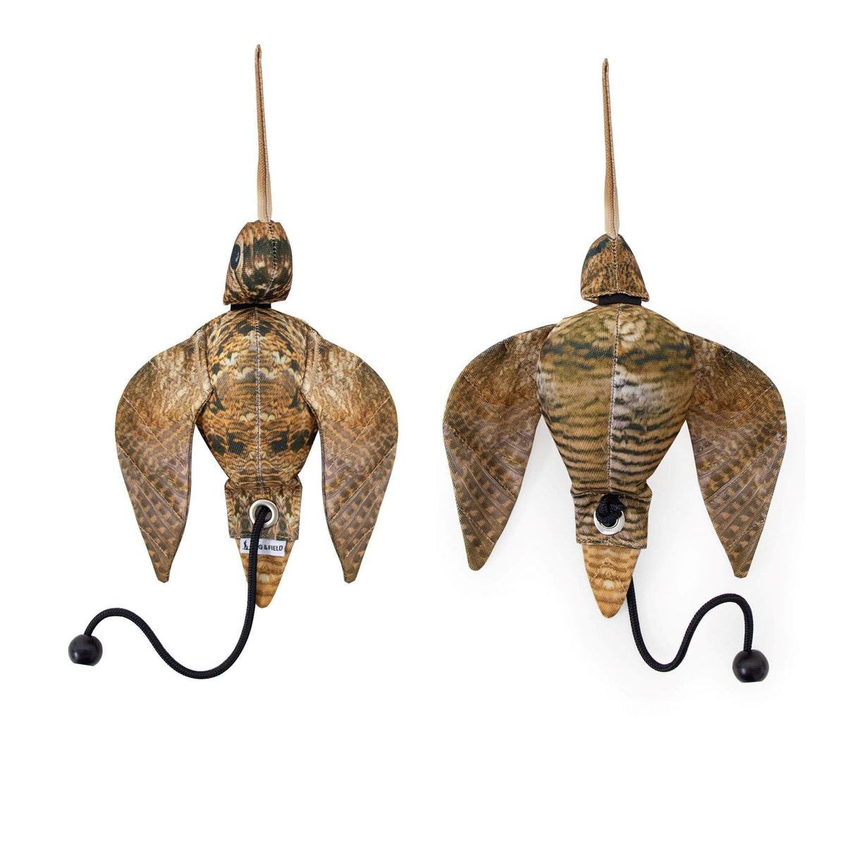 Dog & Field Original Clone dead bird dummy woodcock top and bottom view - scent holding fabric and HD photographic feather print for sight smell and touch gundog training