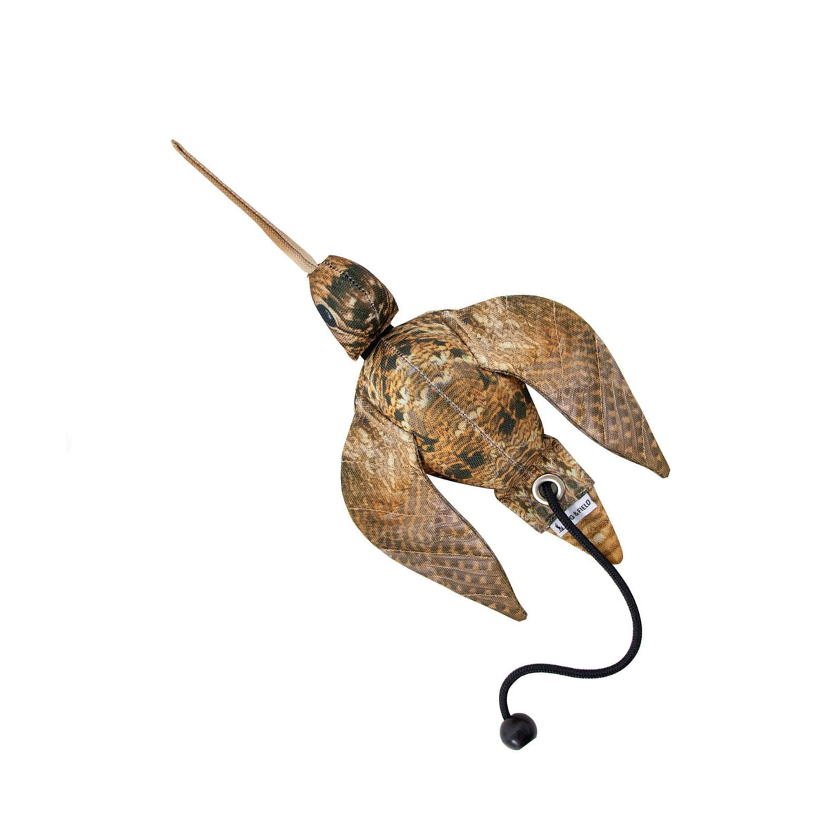 Dog & Field Original Clone dead bird dummy woodcock top view - ultra HD feather print full body with head wings and tail for realistic gundog retrieve training