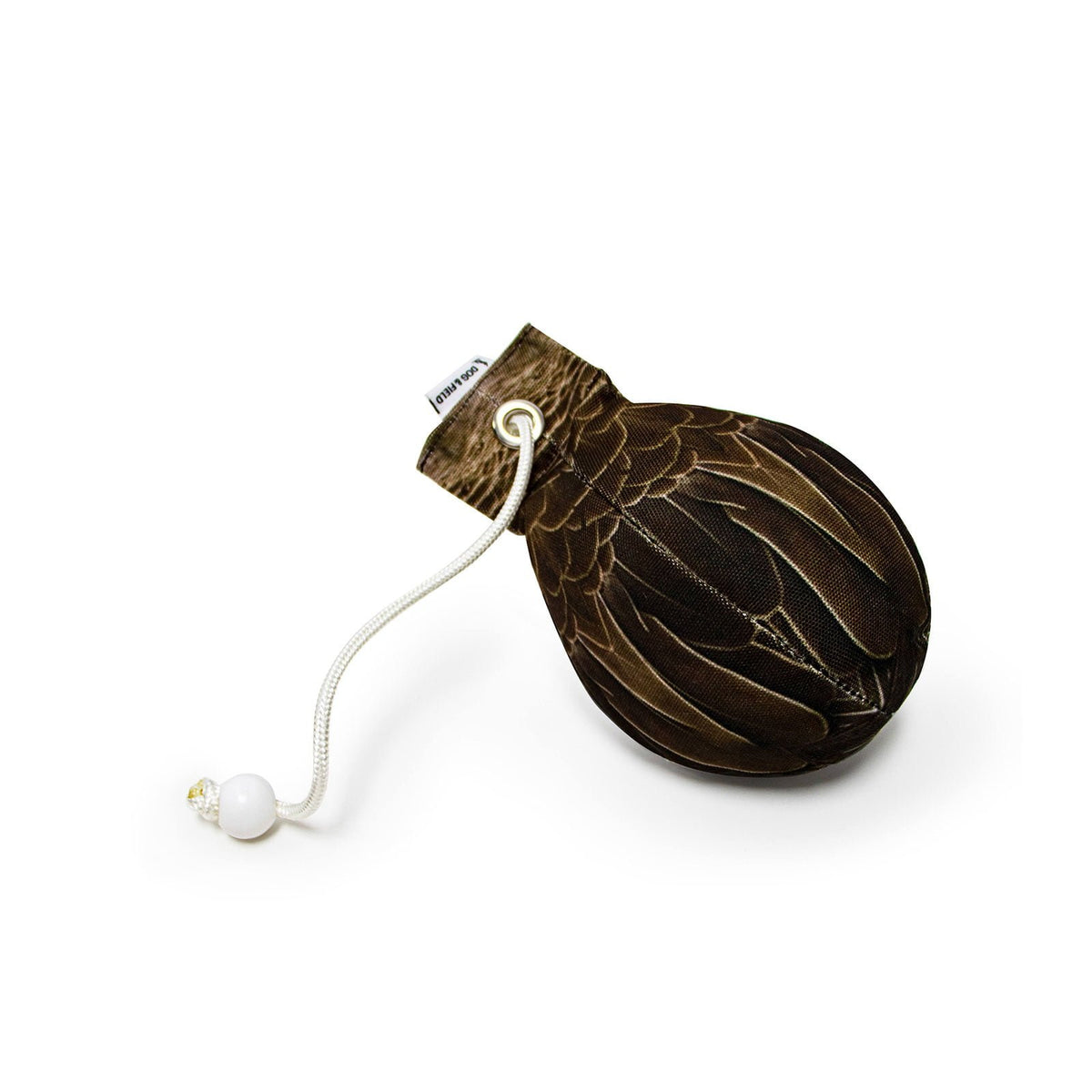 Dog & Field Original Clone goose dummy ball side view - HD feather print canvas ball with throwing toggle for gundog marking and retrieve training