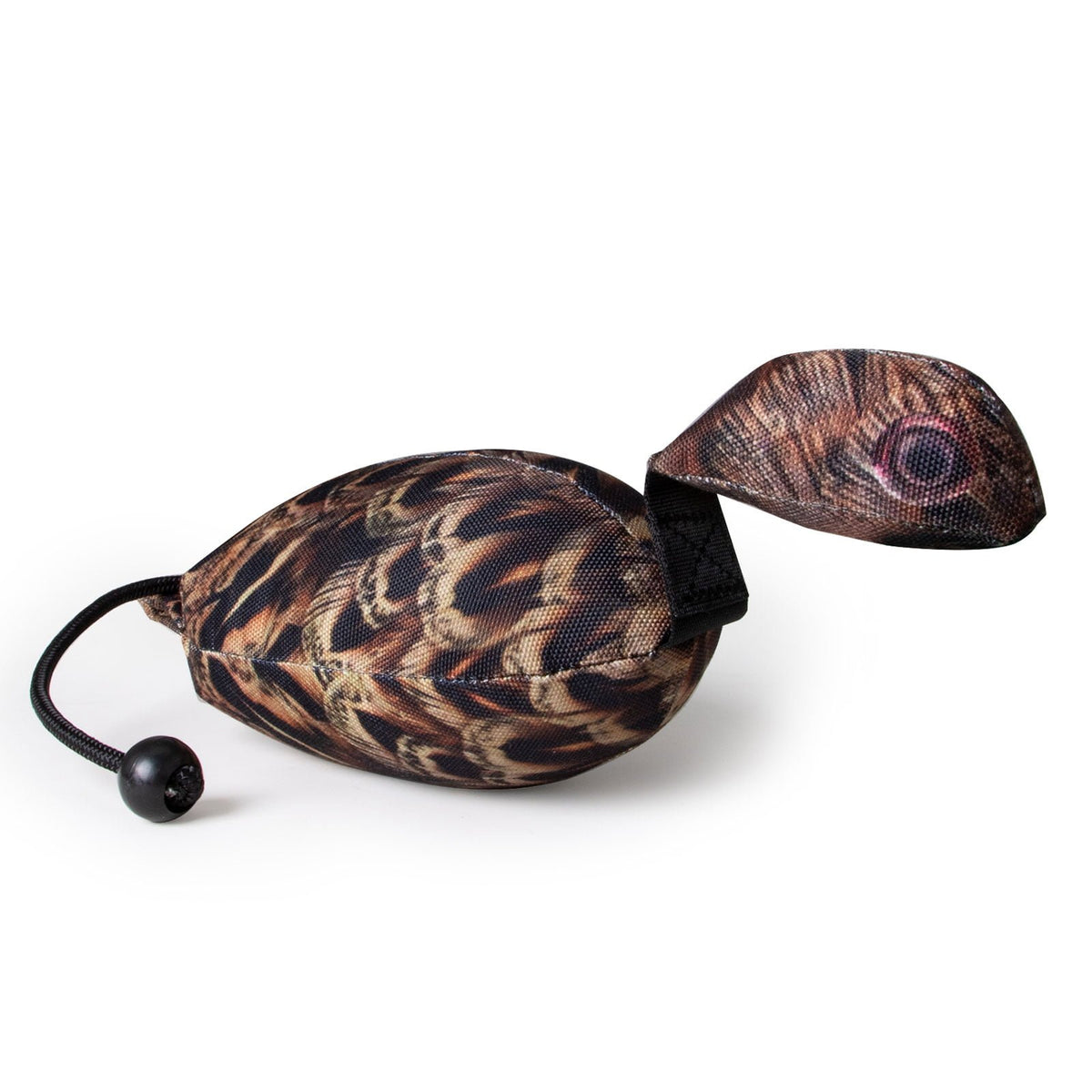 Dog & Field Original Clone hen pheasant bird dummy front view - award winning next generation gundog training dummy with HD photographic hen pheasant feather print and realistic body shape for field retrieve training