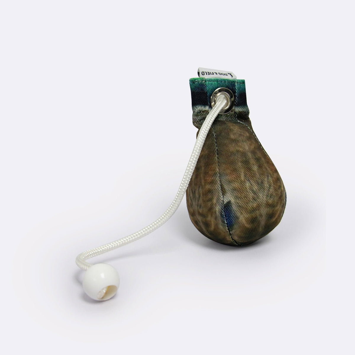 Dog & Field Original Clone mallard dummy ball side view - realistic duck feather print HD canvas ball with throwing toggle for gundog water and retrieve training