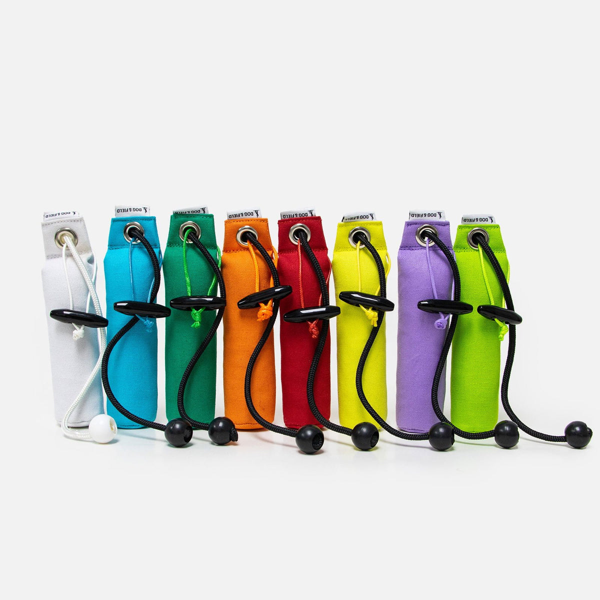 Dog & Field puppy dummy all 8 colours - 100g lightweight canvas gundog puppy training dummy available in blue green lime green orange purple red white and yellow