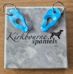 Kirkbourne Spaniels tick puller in sky blue - PLA plant-based bioplastic straight-pull tick removal tool with keyring attachment for dogs and handlers non-toxic pet safe and biodegradable