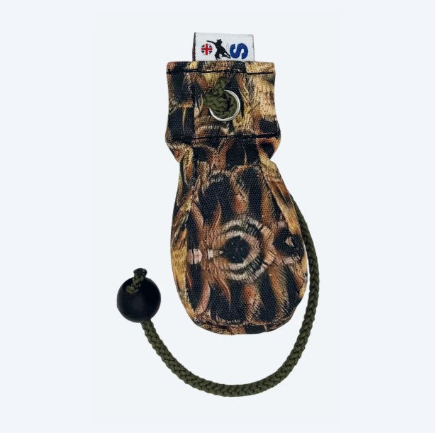 Sporting Saint FLIGHT hen pheasant dummy ball - realistic feather print gundog training ball for encouraging natural hunt retrieve and scent-driven search behaviour
