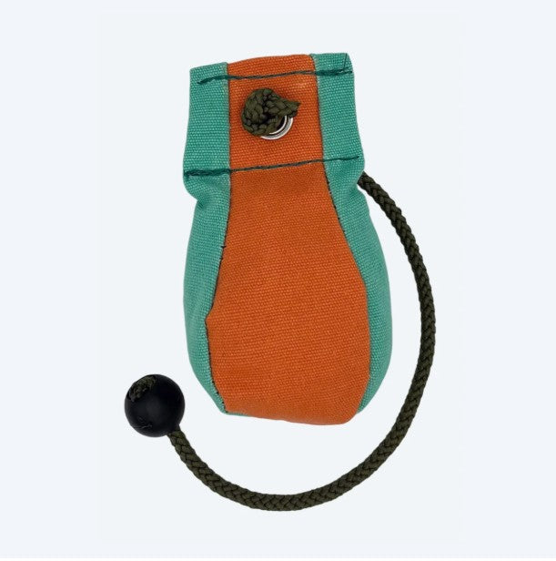 Sporting Saint green and orange dummy ball - high visibility two-tone gundog training ball for visual marking drills retrieve engagement and hunting in cover
