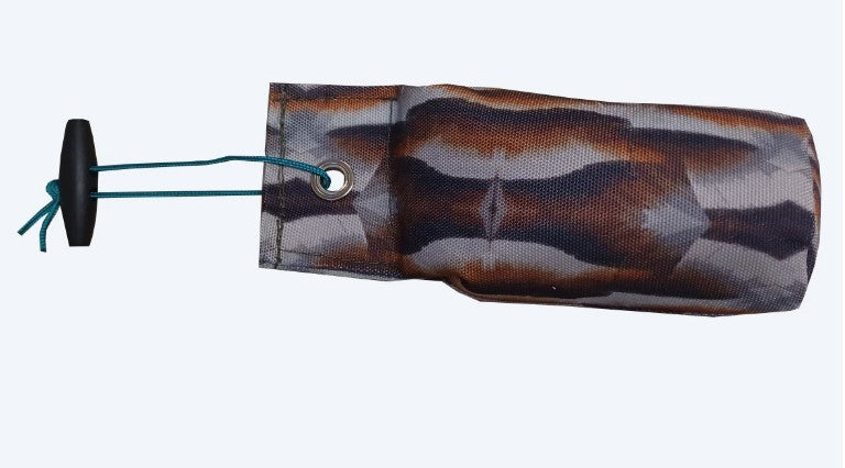 Sporting Saint half pound FLIGHT partridge canvas dummy - handcrafted UK feather print gundog training dummy for realistic retrieve stimulus and advanced marking and memory work