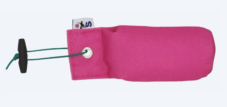 Sporting Saint half pound pink canvas dummy - handcrafted UK gundog training dummy for structured retrieve programmes daily marking drills and progressive field training