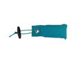 Sporting Saint green snipe dummy on its side - compact lightweight 120g gundog training dummy with sealed floating interior and throwing toggle for land and water nose-led retrieve training